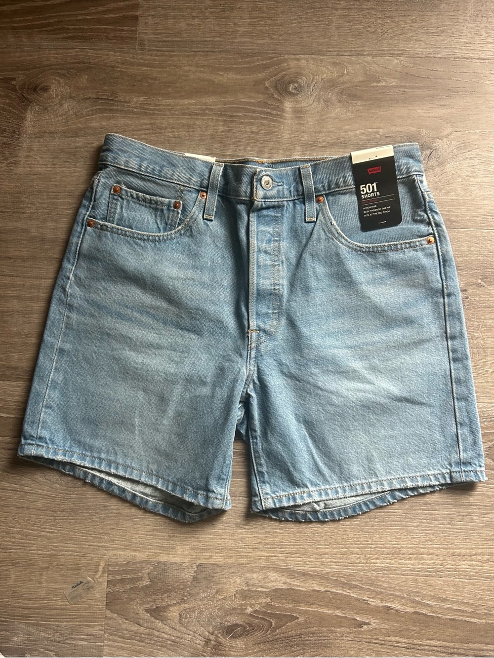 Levi's Women’s Light Blue Denim Shorts - 501 Style Size 31 NWT
